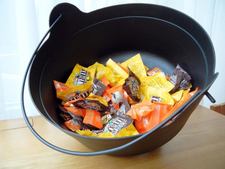 Bowl filled with Halloween candy