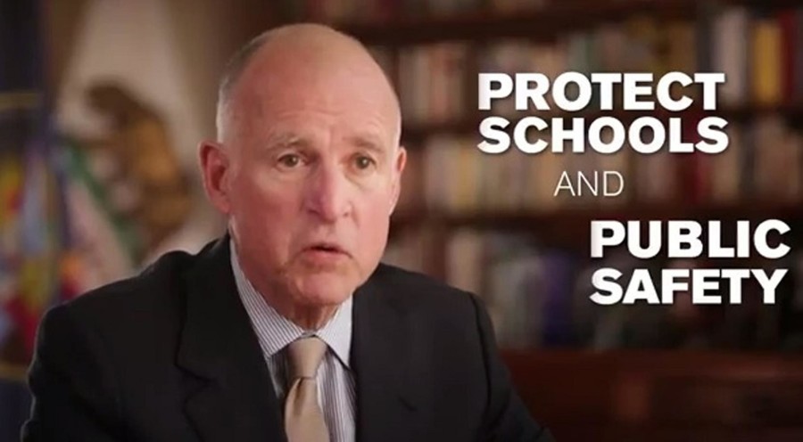 Advertising image of Gov. Jerry Brown