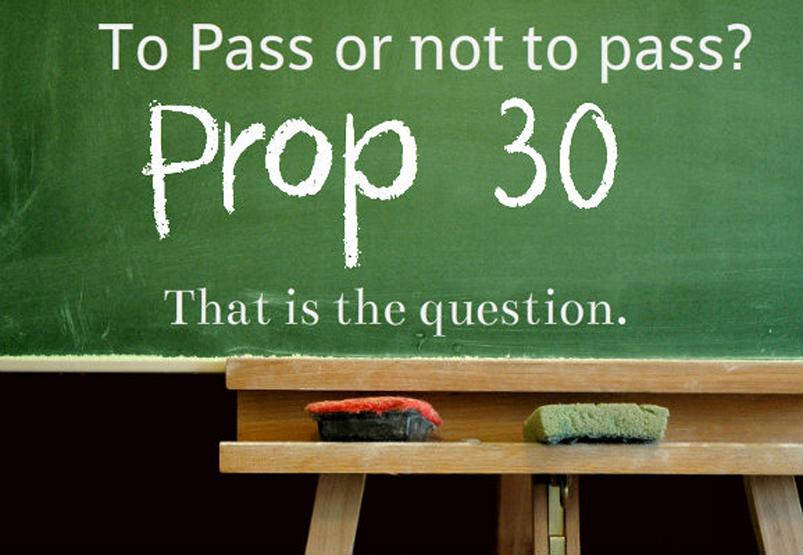 An advertising image for Prop. 30