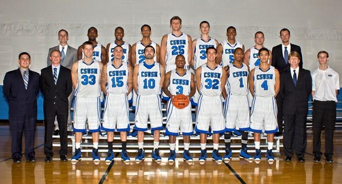 The 201-2013 mens basketball team for Cal State San Marcos.