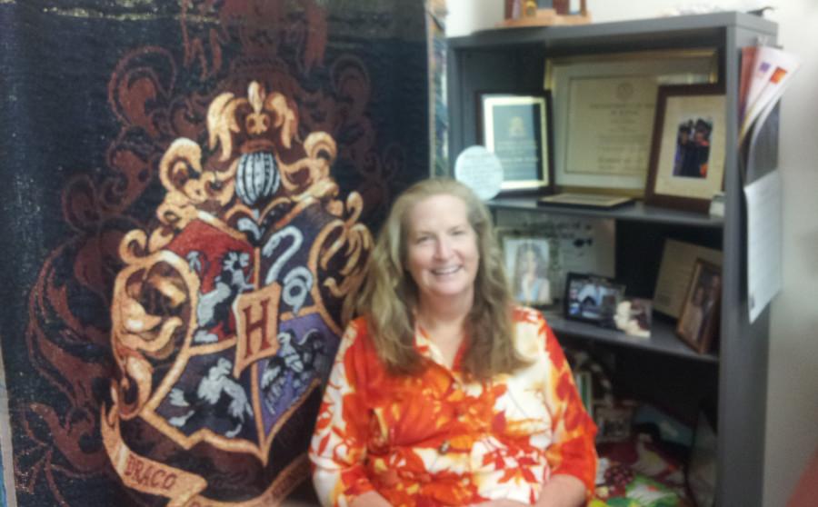 professor Linda Pershing in her office