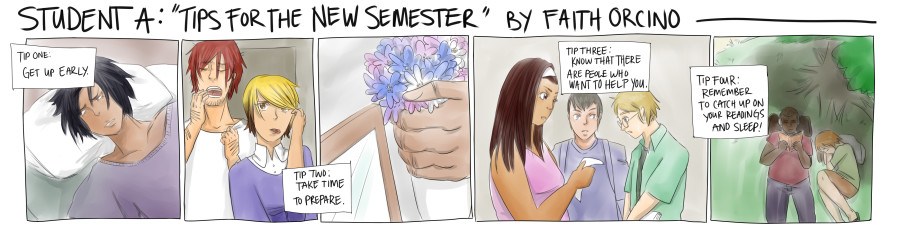 Student A: A New Semester comic strip