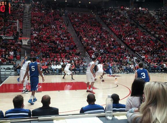 Cougars and Aztecs in action on the court