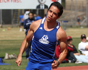 Hector Collazo competing for CSUSM track. 