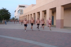 A group of runners