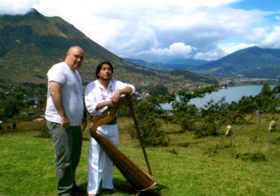 Two men on a mountain in Ecuador