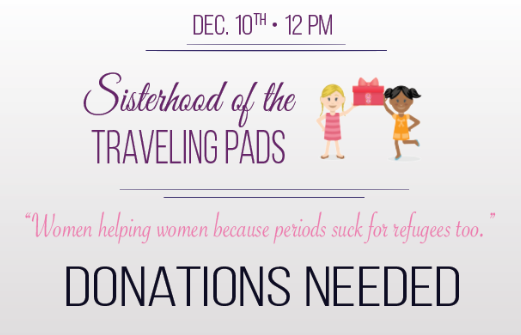 Student initiative to bring feminine products to Syrian refugees
