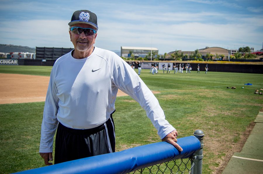 Coach Pugh poses during baseball practice on Thursday, April 21.