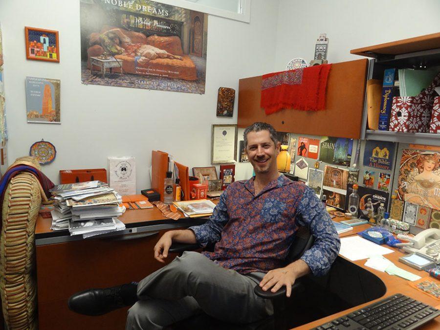 Professor Ibrahim Al-Marashi in his office.