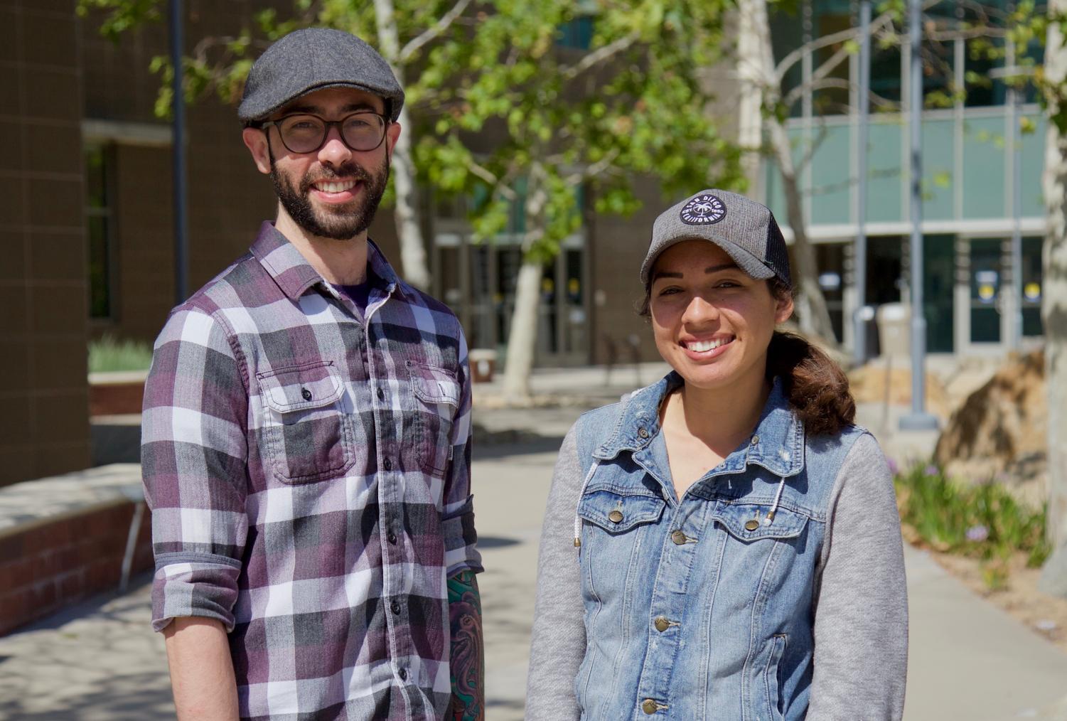 From left to right: John Walsh and Club president Chyann Cox want to bring back the College Democrats of CSUSM.