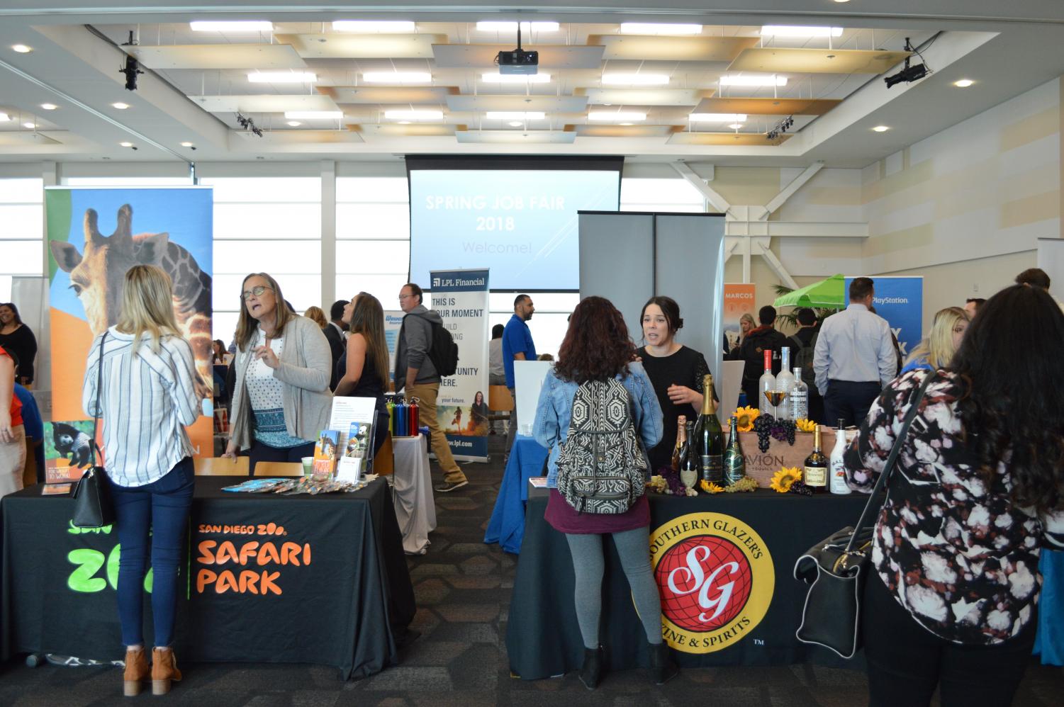 Job Fair attendees discover new job opportunities by meeting potential employers on Thursday, March 8
at the USU Ballroom.