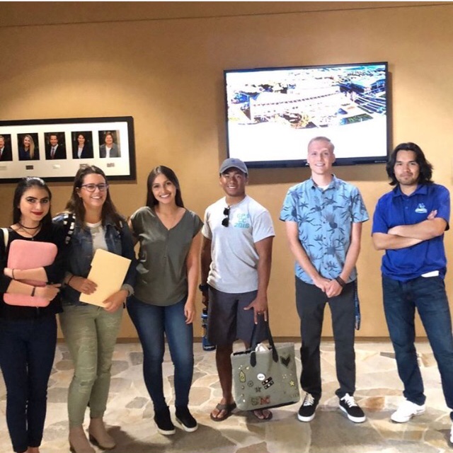 From left to right: Estefania Fraticelli, Bailey Young, Kimberly Anderson, Kristian Carter, Ryan Casey and
Hector Soto on March 27.