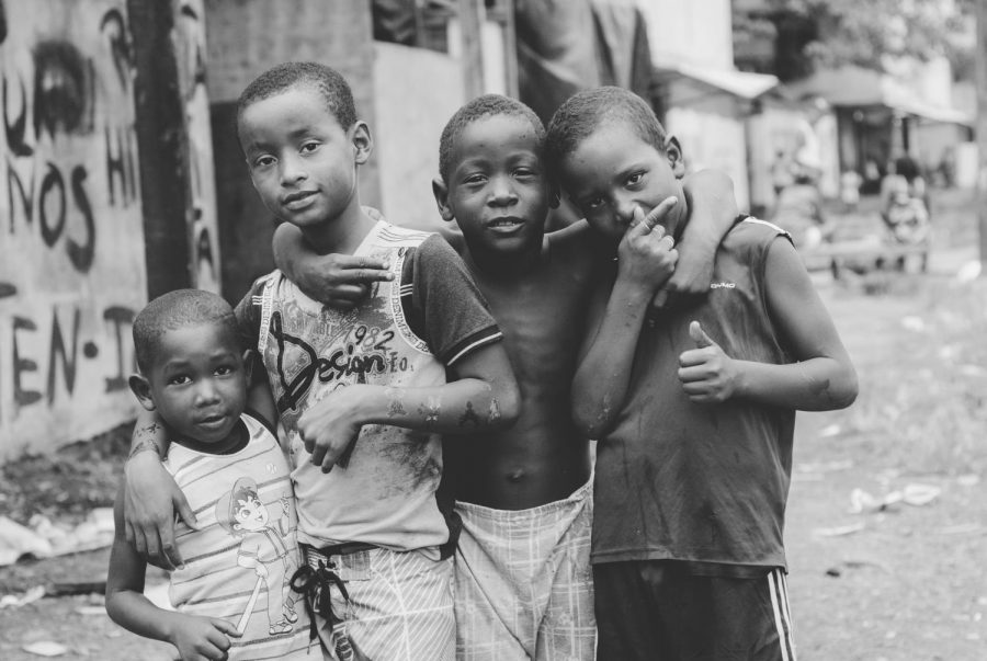 On Aug. 13, 2014, young boys pose for the camera in the slums of Curundú, a subdivision of Panamá City, Panamá.