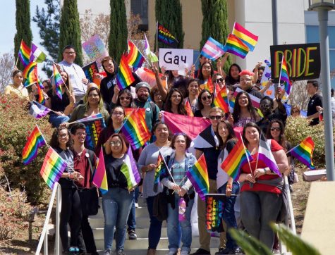CSUSM community march for LGBTQA+ pride