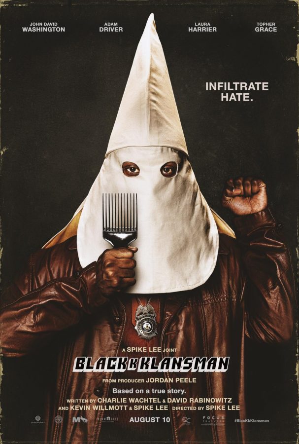 Promotional poster for Spike Lee’s BlacKkKlansman, a Focus Features release.

