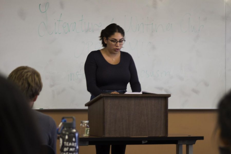 Members of CSUSM’s Literature and Writing club share their writing during an open mic event on Oct 3. 