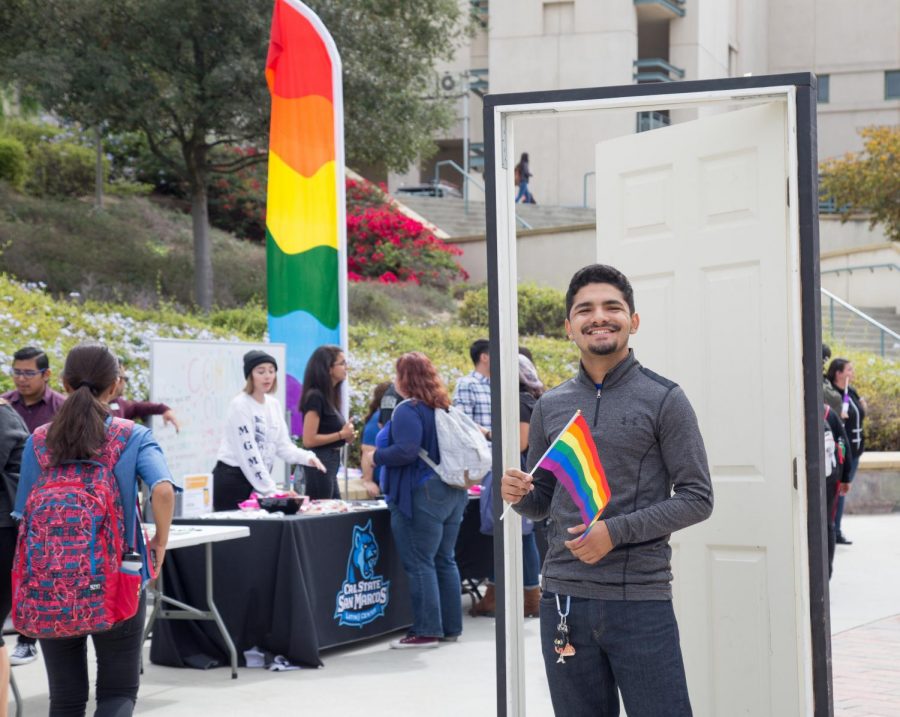 Gabriel Castellanos poses for a photo on National Coming Out Day
on Oct. 11.
