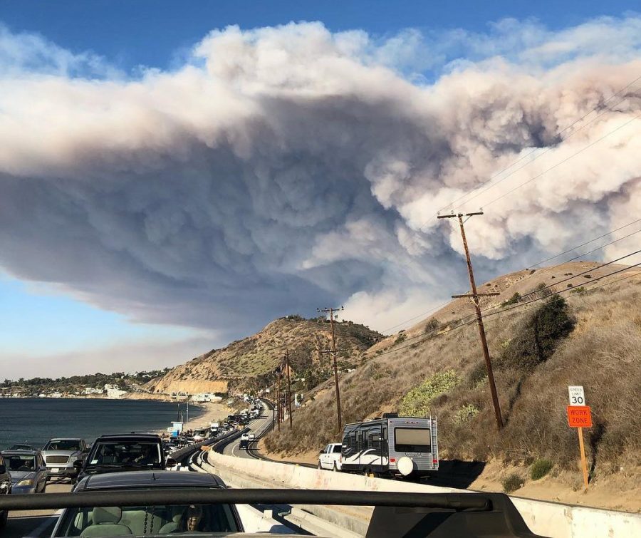 Woolsey Fire evacuation from Malibu on Nov. 9.
