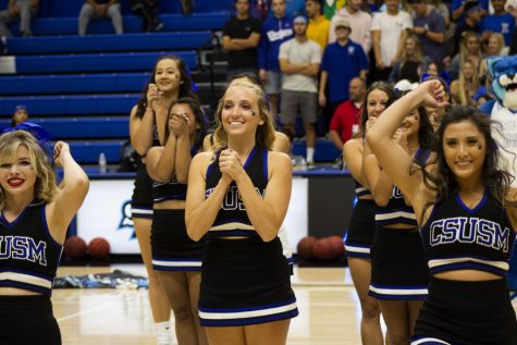 CSUSM’s dance team perform at the cougar madness event on Oct.18, 2018.