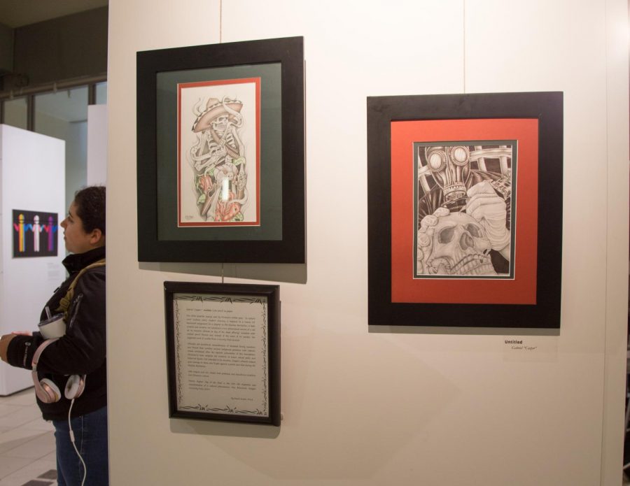 The event features several prison art installations and drawings.