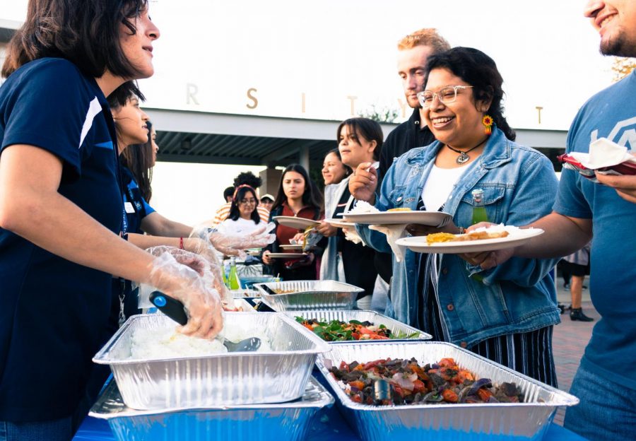 Students enjoy traditional Peruvian cuisine at the Latin American Cultural Showcase on Oct. 17.