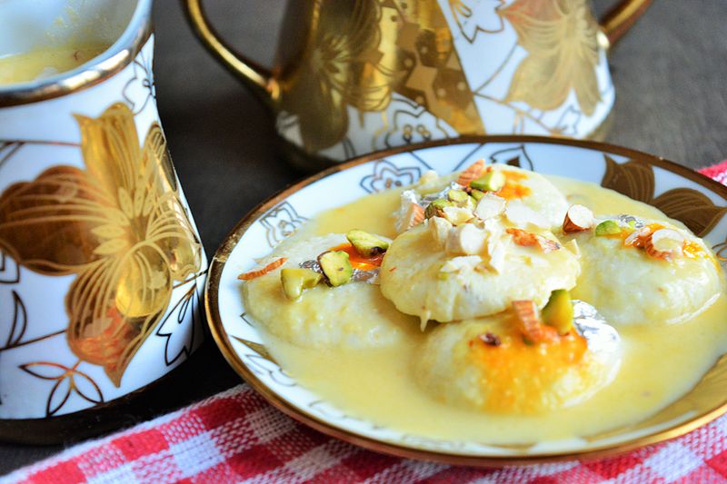 Rasmalai is a very popular Indian dessert. It’s sweet and refreshing and you can follow this recipe to make it at home in ten minutes.
