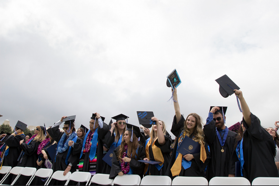 3,637 graduating students from the classes of 2020 and 2021 registered to attend a 2021 commencement
ceremony on the weekend of May 22-23. Pictured are graduates from a past commencement ceremony.