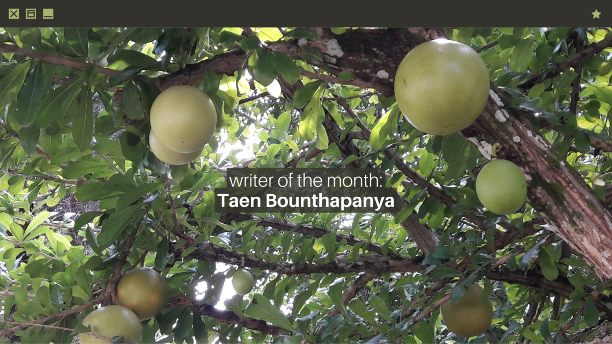 Writer of the Month #1: Taen Bounthapanya