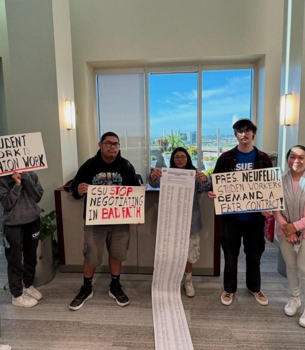 CSUEU organizers at the demonstration on November 19th. 